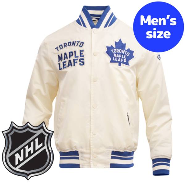 y+N[|z NHLItBV Y AE^[ iCWPbg TeWPbg Wp[ ggE[v[tX TORONTO MAPLE LEAFS RETRO CLASSIC SATIN JACKET