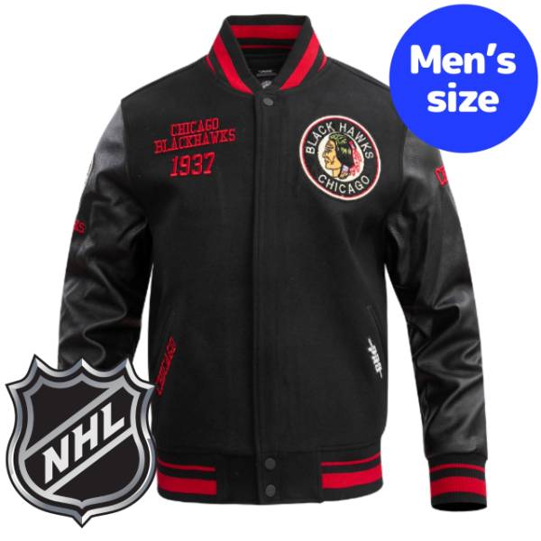 y+N[|z NHLItBV Y AE^[ o[VeBWPbg X^W Wp[ VJSEubNz[NX CHICAGO BLACKHAWKS RETRO CLASSIC VARSITY JACKET