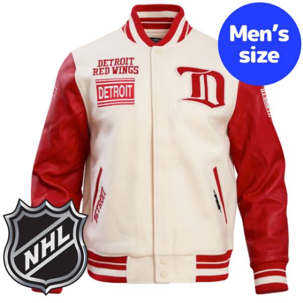 y+N[|z NHLItBV Y AE^[ o[VeBWPbg X^W Wp[ fgCgEbhEBOX DETROIT RED WINGS RETRO CLASSIC VARSITY JACKET