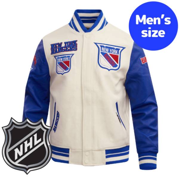 y+N[|z NHLItBV Y AE^[ o[VeBWPbg X^W Wp[ iVizbP[[O j[[NEW[X NEW YORK RANGERS RETRO CLASSIC VARSITY JAC