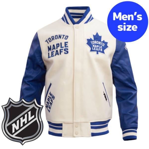 y+N[|z NHLItBV Y AE^[ o[VeBWPbg X^W Wp[ ggE[v[tX TORONTO MAPLE LEAFS RETRO CLASSIC VARSITY JACKET