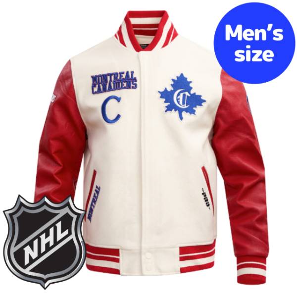 y+N[|z NHLItBV Y AE^[ o[VeBWPbg X^W Wp[ gI[EJifBAY MONTREAL CANADIENS RETRO CLASSIC VARSITY JACKET