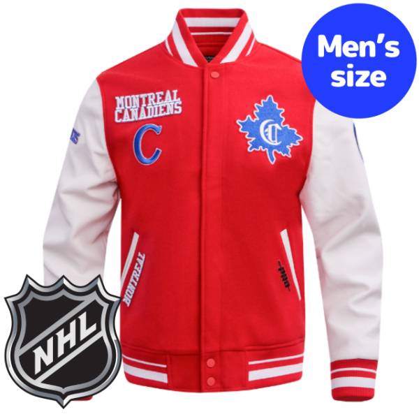 y+N[|z NHLItBV Y AE^[ o[VeBWPbg X^W Wp[ gI[EJifBAY MONTREAL CANADIENS RETRO CLASSIC VARSITY JACKET