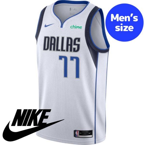  nike ナイキ  NBA Dallas Mavericks Swingman Jersey （Luka Doncic/ルカ・ドンチッチ/ダラス・マーベリックス/White） ジャージー ユニフォーム NBA公式 NBAオフィシャル CHIME スポンサーロゴ