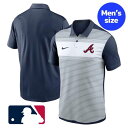 【送料無料】 MLB公式 メジャーリーグオフィシャル ナイキ Nike メンズ ポロシャツ 襟付きシャツ 半袖トップス アトランタ・ブレーブス Atlanta ...