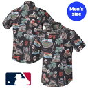 【送料無料】 MLB公式 メジャーリーグオフィシャル Reyn Spooner レイン・スプーナー メンズ ポロシャツ 襟付きシャツ アロハシャツ 半袖トップス...