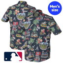 【送料無料】 MLB公式 メジャーリーグオフィシャル Reyn Spooner レイン・スプーナー メンズ ポロシャツ 襟付きシャツ アロハシャツ 半袖トップス...