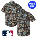 【送料無料】 MLB公式 メジャーリーグオフィシャル Reyn Spooner レイン・スプーナー メンズ ポロシャツ 襟付きシャツ アロハシャツ 半袖トップス...