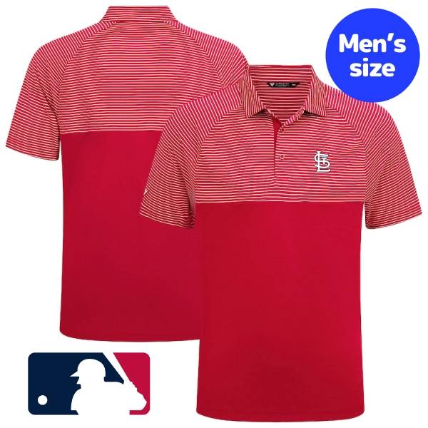 【送料無料】 MLB公式 メジャーリーグオフィシャル Levelwear レベルウェア メンズ ポロシャツ 襟付きシャツ 半袖トップス ヌートバー セントルイス・カージナルス St. Louis Cardinals Classic Stripes Insignia 2.0 Polo Shirt