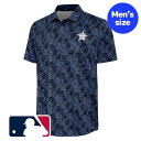【送料無料】 MLB公式 メジャーリーグオフィシャル Antigua アンティグア メンズ ポロシャツ 襟付きシャツ アロハシャツ 半袖トップス ヒューストン・...