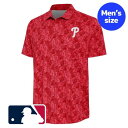 【送料無料】 MLB公式 メジャーリーグオフィシャル Antigua アンティグア メンズ ポロシャツ 襟付きシャツ アロハシャツ 半袖トップス フィラデルフィ...