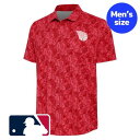 【送料無料】 MLB公式 メジャーリーグオフィシャル Antigua アンティグア メンズ ポロシャツ 襟付きシャツ アロハシャツ 半袖トップス クリーブランド...