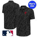 【送料無料】 MLB公式 メジャーリーグオフィシャル Antigua アンティグア メンズ ポロシャツ 襟付きシャツ アロハシャツ 半袖トップス フィラデルフィ...