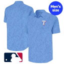 【送料無料】 MLB公式 メジャーリーグオフィシャル Antigua アンティグア メンズ ポロシャツ 襟付きシャツ アロハシャツ 半袖トップス テキサス・レン...