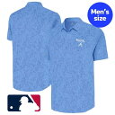 【送料無料】 MLB公式 メジャーリーグオフィシャル Antigua アンティグア メンズ ポロシャツ 襟付きシャツ アロハシャツ 半袖トップス アトランタ・ブ...