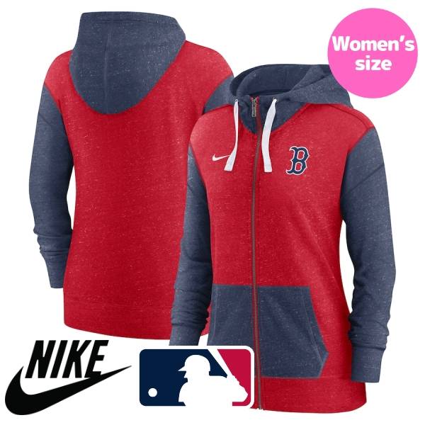 【送料無料】【レディース】 MLB公式 メジャーリーグオフィシャル パーカー フーディー トレーナー 長袖トップス 女性サイズ ウーマン NIKE ナイキ 吉田正尚 ボストン・レッドソックス Boston Red Sox Women's Full-Zip Hoodie
