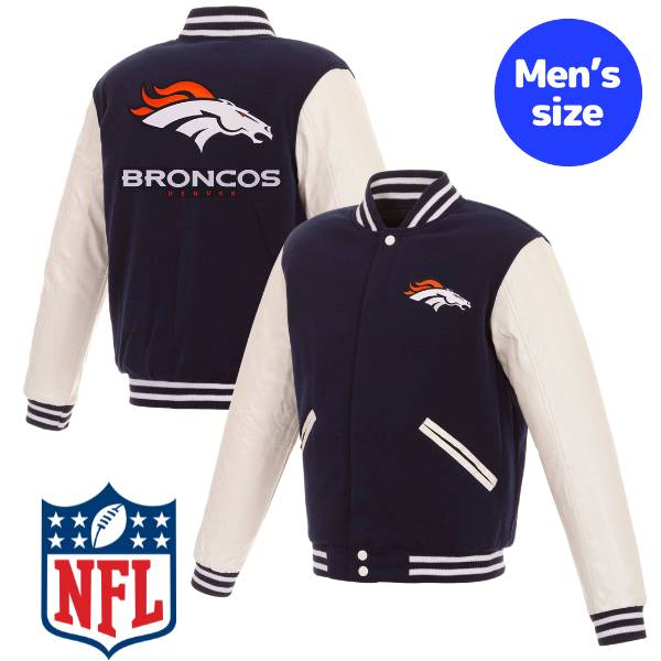 NFL デンバーブロンコス レザージャケット スタジャン ビンテージ サイズL 古着 80～90年代 スターター Starter NFL DENVER BRONCOS デンバー