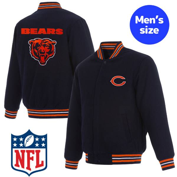 Rakuten - 【送料無料】 NFL公式 JH Design メンズ アウター スタジャン リバーシブルジャケット バーシティジャケット ジャンパー アメフト シカゴ・ベアーズ Chicago Bears Reversible Wool Jacket