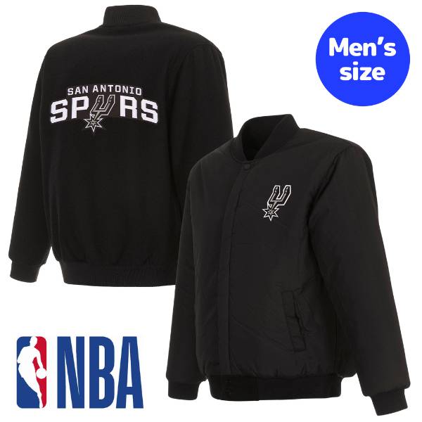 【送料無料】 NBA公式 メンズ アウター スタジャン リバーシブルジャケット バーシティジャケット ジャンパー サンアントニオ・スパーズ ビクター・ウェンバンヤマ San Antonio Spurs Reversible Wool Jacket