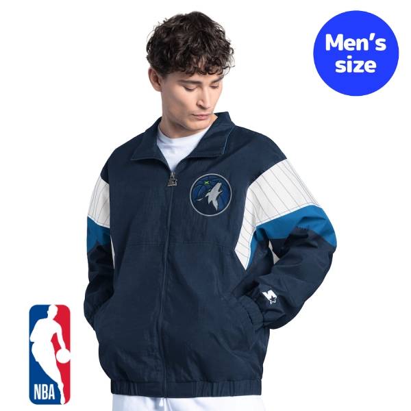 【送料無料】 NBA公式 オフィシャル メンズ ウィンドブレーカー アウター ジャケット Starter スターター ミネソタ・ティンバーウルブズ アンソニー・エドワーズ アントマン Minnesota Timberwolves Starter Yard Line Full-Zip Jacket