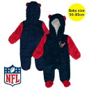 【送料無料】 NFL公式 Outerstuff アウタースタッフ ベビー用モコモコフリースフード付き防寒カバーオール 子供用アウタージャケット ヒューストン・テキサンズ Houston Texans Stay Napping Fleece Bunting Full-Zip Sleeper