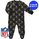 【送料無料】【0-4歳用サイズ】 NFL公式 ベビー・キッズサイズ カバーオール ロンパース 出産祝い Outerstuff アウタースタッフ ニューオーリンズ・セインツ New Orleans Saints Allover Print Raglan Full-Zip Sleeper