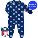 【送料無料】【0-4歳用サイズ】 NFL公式 ベビー・キッズサイズ カバーオール ロンパース 出産祝い Outerstuff アウタースタッフ ニューヨーク・ジャイアンツ New York Giants Allover Print Raglan Full-Zip Sleeper