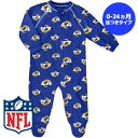 【送料無料】【0-4歳用サイズ】 NFL公式 ベビー・キッズサイズ カバーオール ロンパース 出産祝い Outerstuff アウタースタッフ ロサンゼルス・ラムズ Los Angeles Rams Allover Print Raglan Full-Zip Sleeper