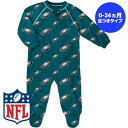 【送料無料】【0-4歳用サイズ】 NFL公式 ベビー・キッズサイズ カバーオール ロンパース 出産祝い Outerstuff アウタースタッフ フィラデルフィア・イーグルス Philadelphia Eagles Allover Print Raglan Full-Zip Sleeper