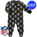 【送料無料】【0-4歳用サイズ】 NFL公式 ベビー・キッズサイズ カバーオール ロンパース 出産祝い Outerstuff アウタースタッフ ピッツバーグ・スティーラーズ Pittsburgh Steelers Allover Print Raglan Full-Zip Sleeper