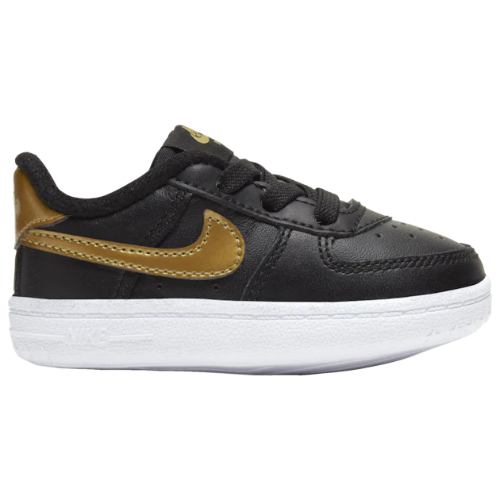 【送料無料+最大6％割引クーポン】【海外限定】 nike ナイキ 【ベビー（7.0-10.0cm）】 Nike Force 1 Crib （Black/Metallic Gold）スニーカー 子供靴 出産祝い ルームシューズ ファーストシューズ