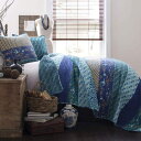 【送料無料】 日本未入荷ブランド Lush Decor ラッシュ・デコール Royal Empire リバーシブルベッドカバーセット(Peacock) ベッドス...