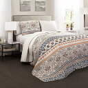 【送料無料】 日本未入荷ブランド Lush Decor ラッシュ・デコール Nesco Striped リバーシブルベッドカバーセット(Navy and Cor...