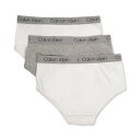 【ニコニコ割引対象】【送料無料】 Calvin Klein カルバンクライン 4-18歳用サイズ 男の子用グレーxホワイトCKロゴウエストブリーフパンツ3枚セット 下着 boy underwear 【楽ギフ_包装選択 】 2