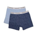 【ニコニコ割引対象】【送料無料】 Calvin Klein カルバンクライン 4-18歳用サイズ 男の子用水色xCKロゴパターンボクサーパンツ2枚セット 下着 ...