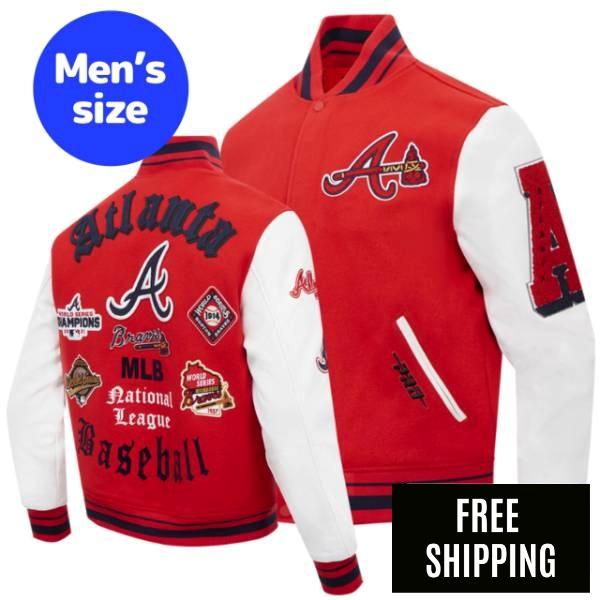 【送料無料】 Pro Standard プロスタンダード MLB メンズ アウター バーシティジャケット スタジャン アトランタ・ブレーブス ATLANTA BRAVES OLD ENGLISH VARSITY JACKET