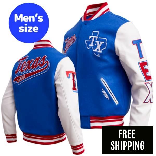 Outerwear - 【送料無料】 Pro Standard プロスタンダード MLB メンズ アウター バーシティジャケット スタジャン テキサス・レンジャーズ TEXAS RANGERS SCRIPT TAIL VARSITY