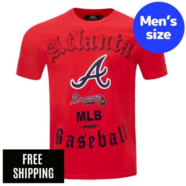 T-Shirts - 【送料無料】 Pro Standard プロスタンダード MLB メジャーリーグ メンズ Tシャツ 半袖トップス アトランタ・ブレーブス ATLANTA BRAVES OLD ENGLISH TOP T-SHIRT