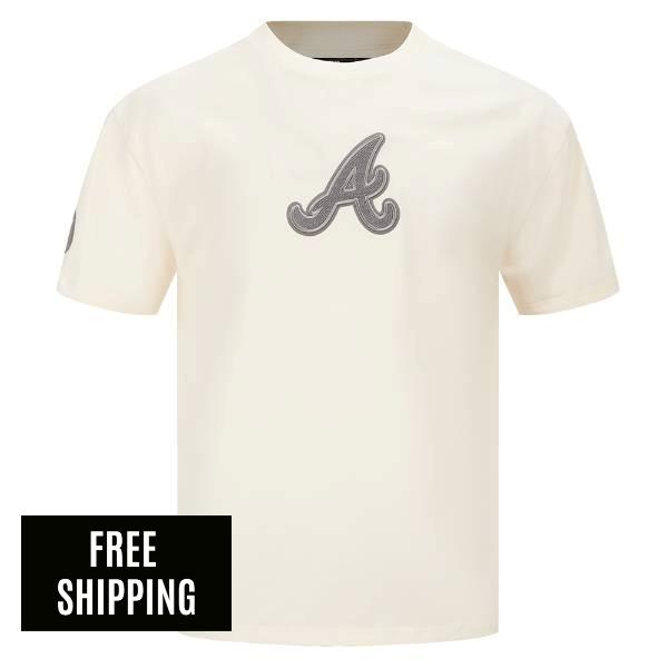  MLB メジャーリーグ メンズ 半袖トップス Tシャツ Pro Standard プロスタンダード アトランタ・ブレーブス ATLANTA BRAVES REVERSE FRENCH TERRY COTTON JERSEY DROP SHOULDER TOP
