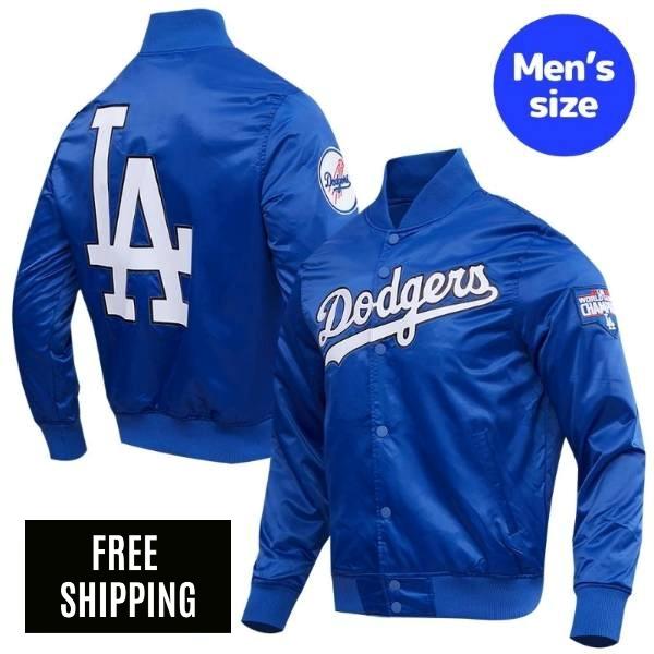 Rakuten - 【送料無料】 MLB メジャーリーグ メンズ スタジャン バーシティジャケット アウター Pro Standard プロスタンダード 大谷翔平 山本由伸 佐々木朗希 ロサンゼルス・ドジャース LOS ANGELES DODGERS BIG LOGO SATIN JACKET