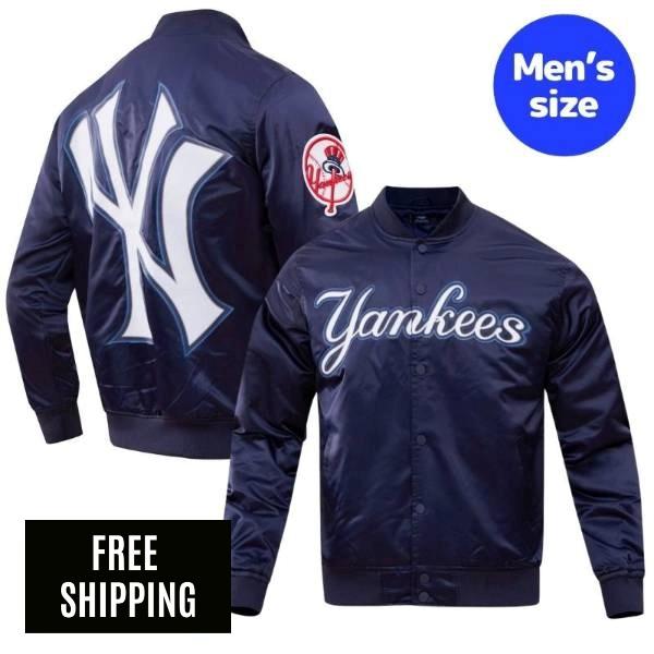Rakuten - 【送料無料】 MLB メジャーリーグ メンズ スタジャン バーシティジャケット アウター Pro Standard プロスタンダード ジャッジ ニューヨーク・ヤンキース NEW YORK YANKEES BIG LOGO WORLD SERIES SATIN JACKET