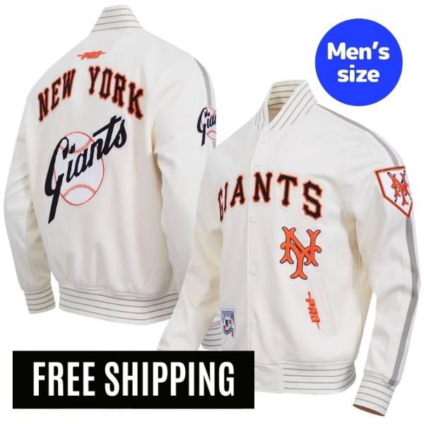Rakuten - 【送料無料】 MLB メジャーリーグ メンズ アウター ジャケット スタジャン バーシティジャケット プロスタンダード Pro Standard サンフランシスコ・ジャイアンツ SAN FRANCISCO GIANTS COOPERSTOWN LOGO PRO GAME DAY DOUBLE KNIT JACKET