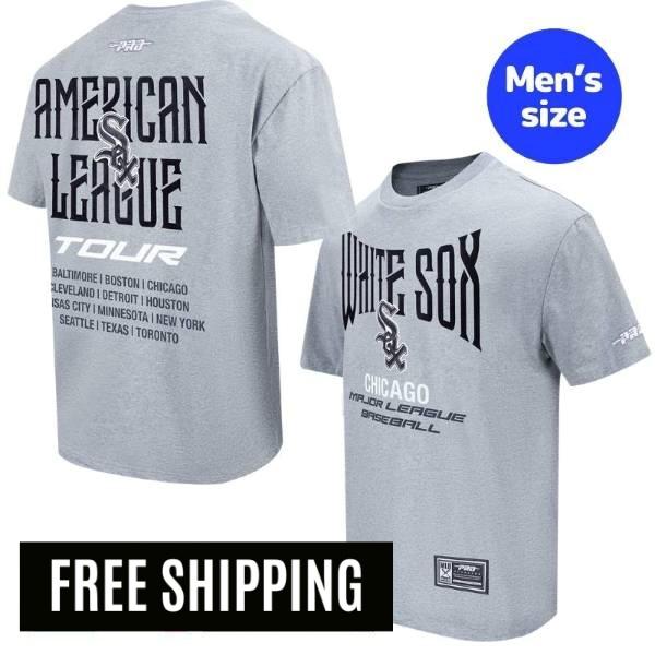 乐天商城 - 【送料無料】 MLB メジャーリーグ メンズ Tシャツ 半袖トップス プロスタンダード Pro Standard シカゴ・ホワイトソックス CHICAGO WHITE SOX CITY TOUR 2.0 COTTON JERSEY DROP SHOULDER TOP