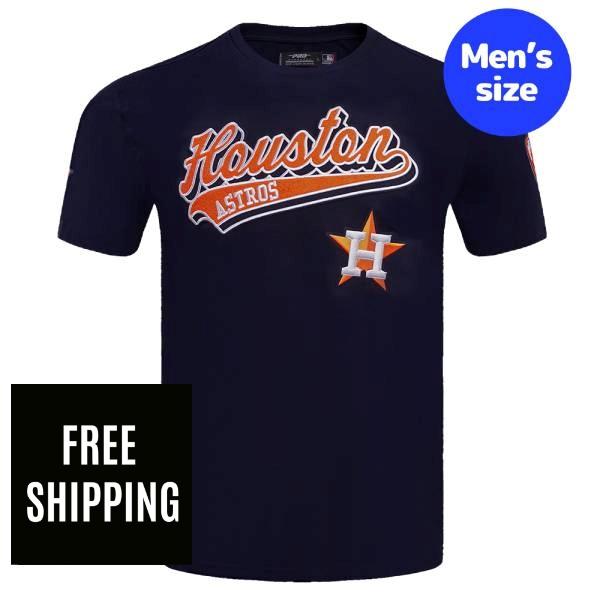 Rakuten - 【送料無料】 MLB メジャーリーグ メンズ Tシャツ 半袖トップス プロスタンダード Pro Standard ヒューストン・アストロズ HOUSTON ASTROS SCRIPT TAIL TOP