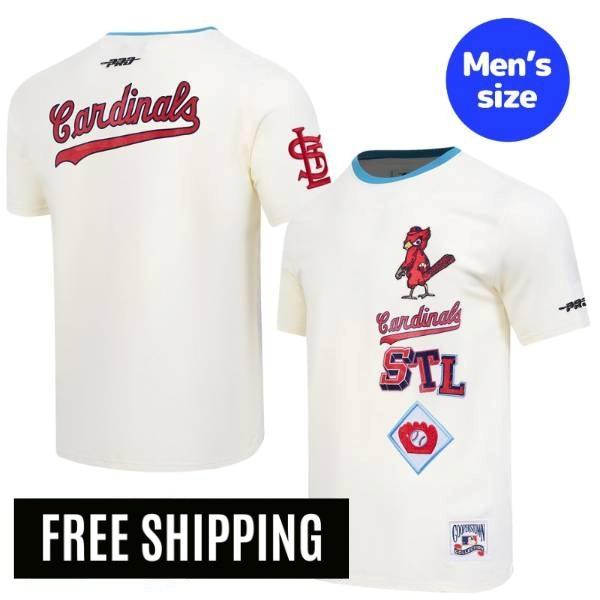 Rakuten - 【送料無料】 MLB 正規品 メンズ Tシャツ 半袖トップス メジャーリーグ ヌートバー セントルイス・カージナルス カーディナルス プロスタンダード Pro Standard ST. LOUIS CARDINALS RETRO CASCADE MEN'S RINGER TOP T-SHIRT