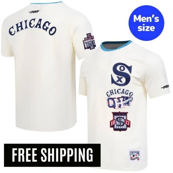 Rakuten - 【送料無料】 MLB 正規品 メンズ Tシャツ 半袖トップス メジャーリーグ シカゴ・ホワイトソックス プロスタンダード Pro Standard CHICAGO WHITE SOX RETRO CASCADE MEN'S RINGER TOP T-SHIRT