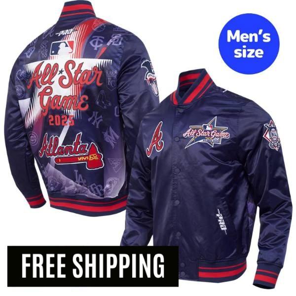 乐天商城 - 【送料無料】 MLB 正規品 メンズ スタジャン アウター ジャケット ナイロンジャケット プロスタンダード Pro Standard オールスターゲーム 大谷翔平 山本由伸 ALL STAR 2025 MEN'S SUBLIMATED SATIN JACKET