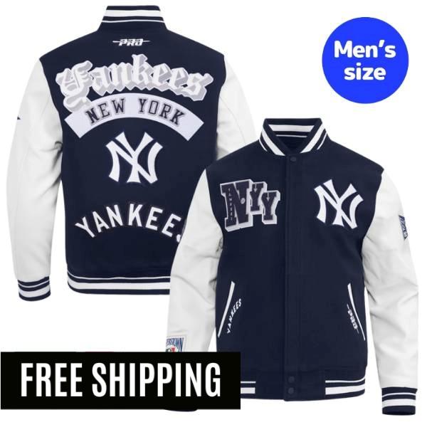Rakuten - 【送料無料】 MLB 正規品 メジャーリーグアイテム メンズ アウター スタジャン ジャケット ジャンパー プロスタンダード Pro Standard ジャッジ ニューヨーク・ヤンキース NEW YORK YANKEES BEST OF MEN'S RIB WOOL VARSITY JACKET