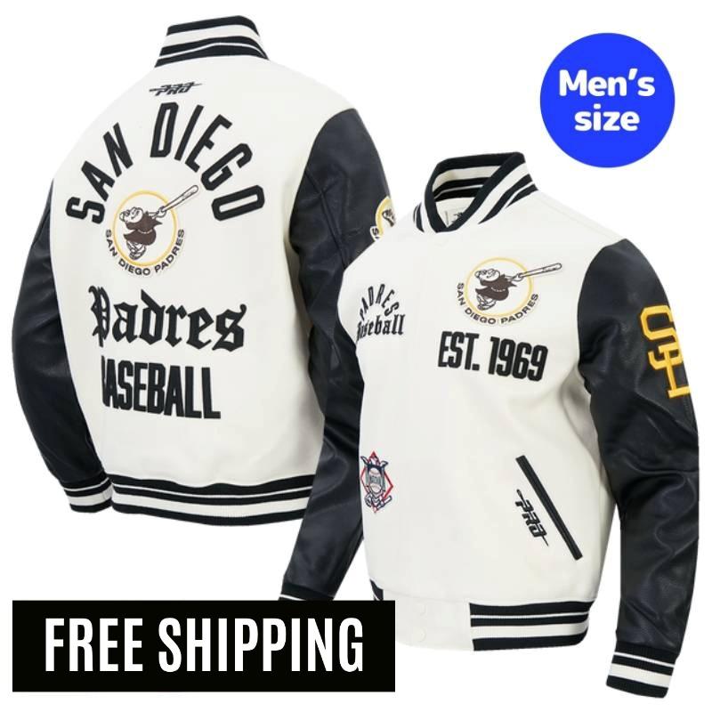 乐天商城 - 【送料無料】 MLB 正規品 メンズ アウター スタジャン ジャケット サンディエゴ・パドレス ダルビッシュ有 SAN DIEGO PADRES MODERN ORIGINALS MEN'S RIB WOOL VARSITY JACKET プロスタンダード Pro Standard
