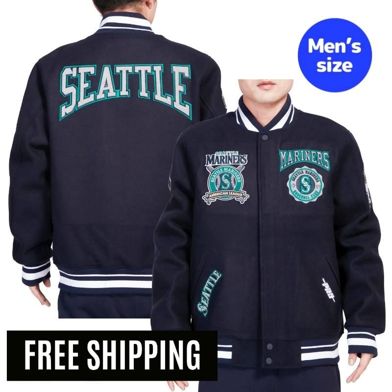 【送料無料】 MLB 正規品 メンズ アウター スタジャン ジャケット シアトル・マリナーズ イチロー SEATTLE MARINERS CREST EMBLEM RIB WOOL VARSITY JACKET プロスタンダード Pro Standard